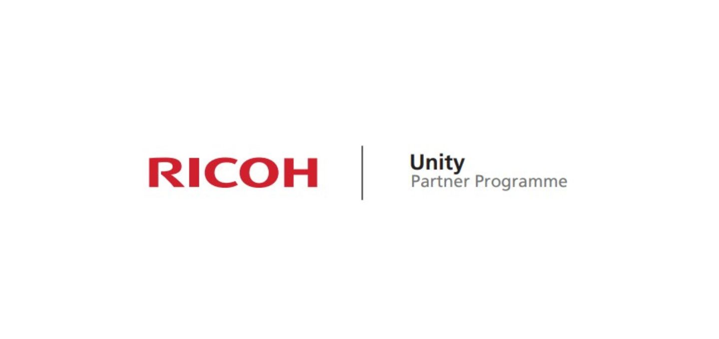 A close up of Ricoh logo